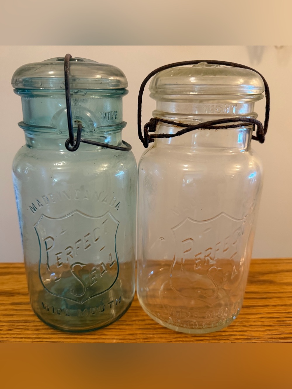 Vintage Glass Canister - Clear and Aqua Options